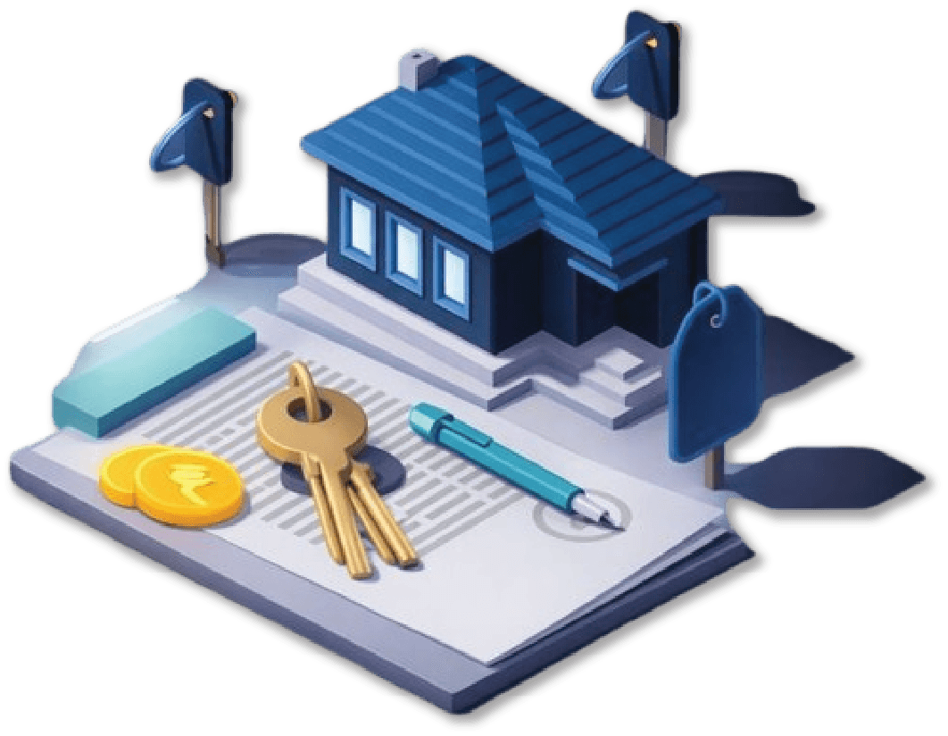 3D illustration of a home
